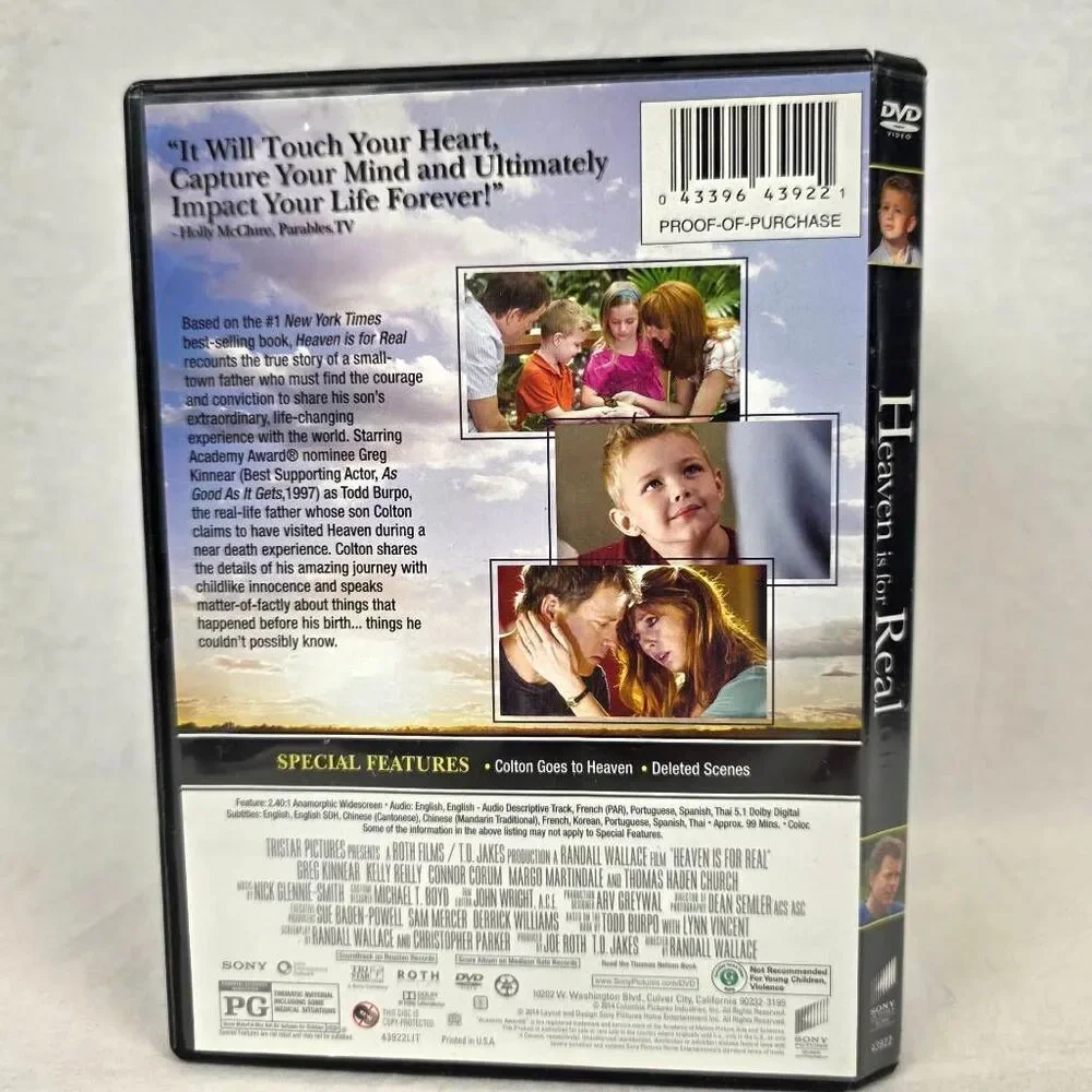 Heaven Is for Real DVD Faith Based Family Movie